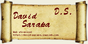 David Sarapa vizit kartica